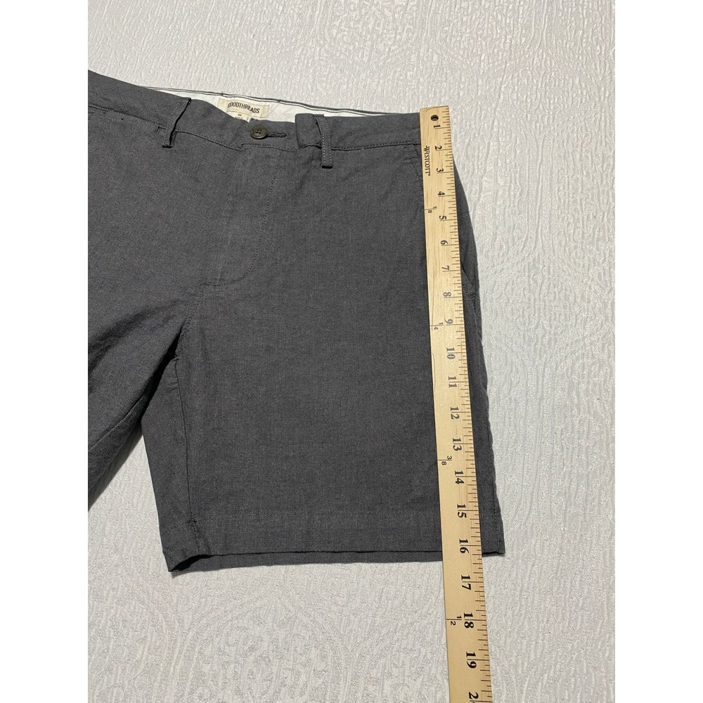 Goodthreads Chino Oxford Shorts Mens Size‎ 32 Gray Casual Everyday Flat Front - Picture 6 of 9